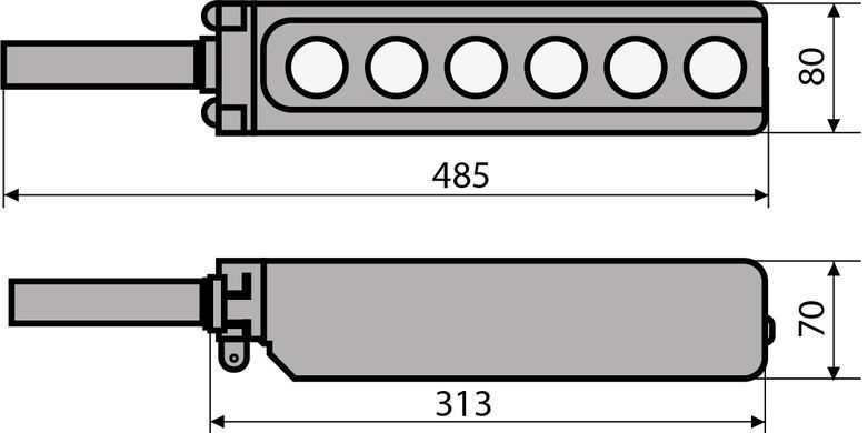 Пост&nbsp;тельферный&nbsp;ENERGIO&nbsp;XAC-A671&nbsp;6&nbsp;кнопок&nbsp;IP65