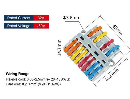 Клемма проходная ENERGIO CMK-424-8&nbsp;4-8отв. с зажимом
