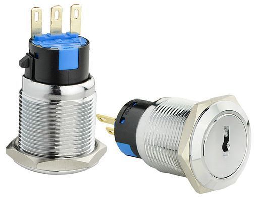 Переключатель секторный металлический ENERGIO TY19C-K112 1-0 с ключом 1NO+1NC