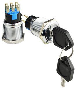 Перемикач секторний металевий ENERGIO TY19C-K113 1-0-2 с ключем 2NO+2NC