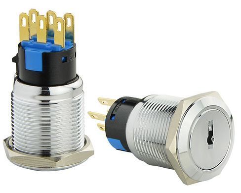 Перемикач секторний металевий ENERGIO TY19C-K113 1-0-2 с ключем 2NO+2NC