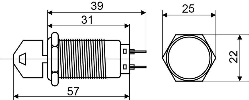 Перемикач секторний металевий ENERGIO TY19C-K113 1-0-2 с ключем 2NO+2NC