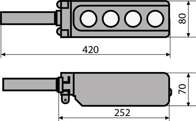 Пост тельферний ENERGIO XAC-A491 4 кнопки IP65