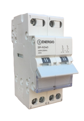 Перемикач навантаження ENERGIO SP-N 1-0-2 2P 40А (SP-N240)